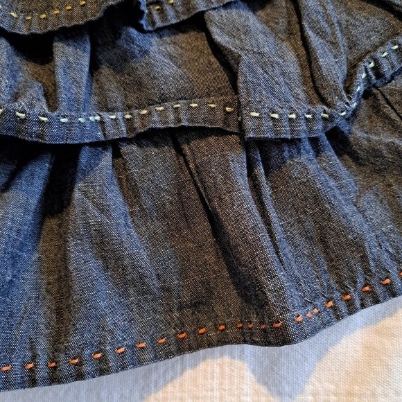 Gymboree girls size 5 4 ruffle chambray skirt - Picture 4 of 4